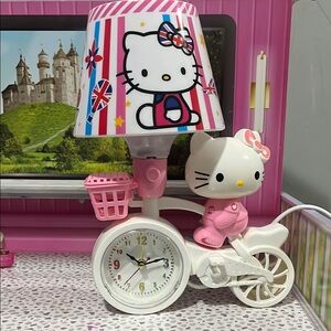Hello Kitty Bicycle Lamp with Clock